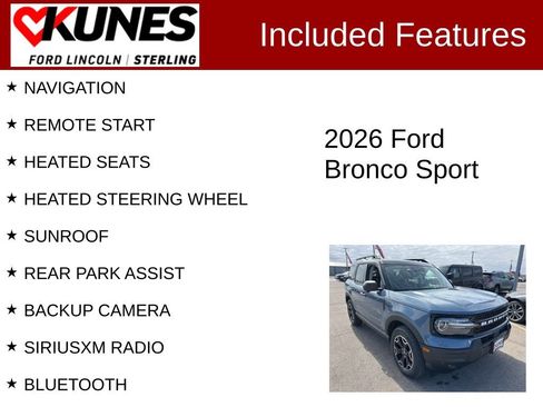 New 2026 Ford Bronco Sport Outer Banks w/ Outer Banks Tech Package+ AWD/4WD image 3