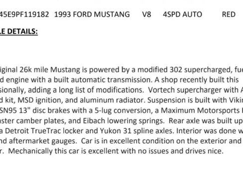 Used 1993 Ford Mustang GT RWD image 15