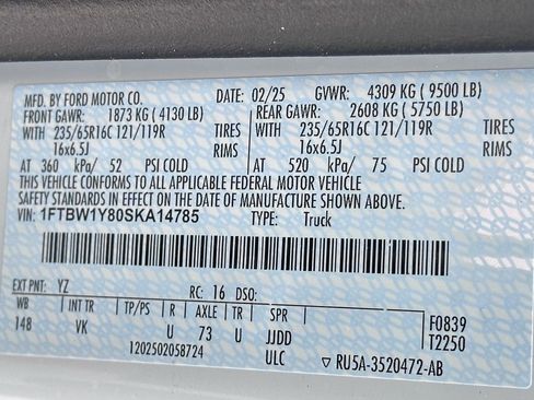 New 2025 Ford Transit 350 Low Roof w/ Load Area Protection Package RWD image 28