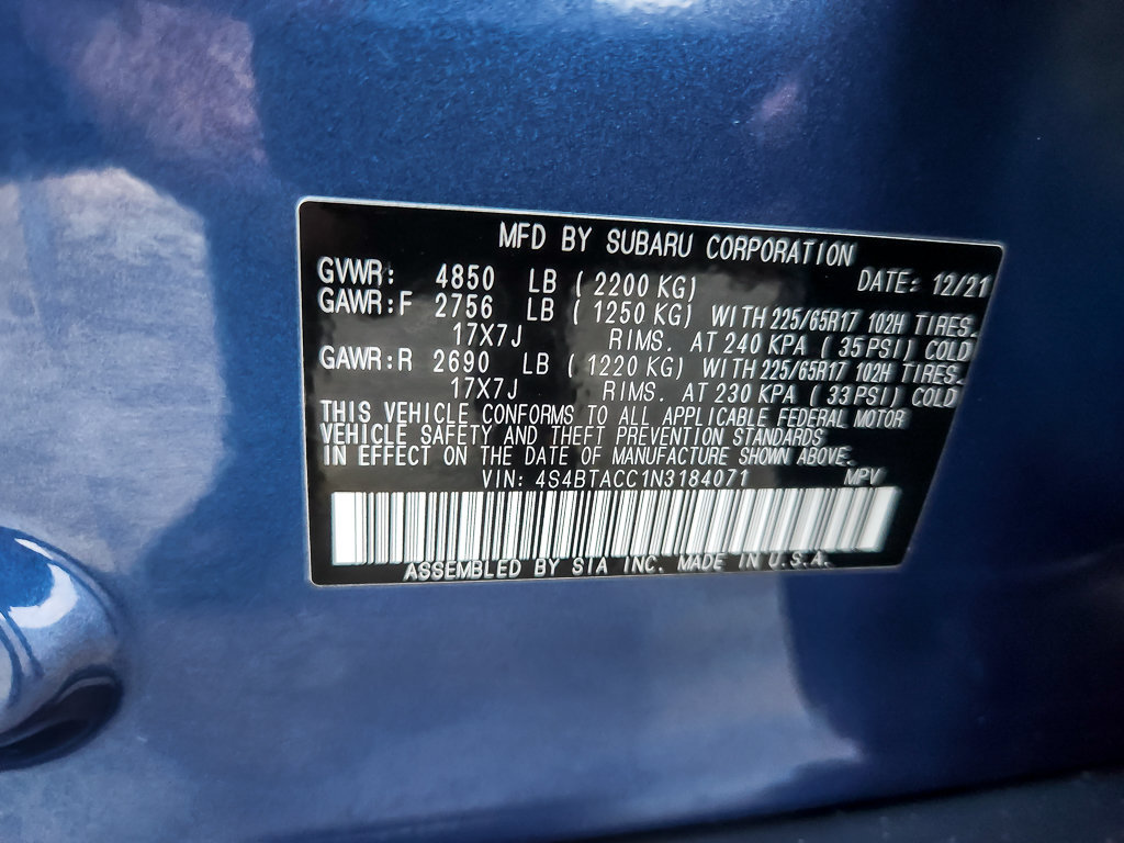 Certified 2022 Subaru Outback Premium AWD/4WD image 22