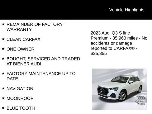 Used 2023 Audi Q3 2.0T Premium w/ Convenience Package image 8