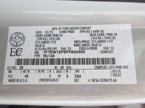Used 2023 Ford F150 Lariat w/ Equipment Group 502A High AWD/4WD image 61