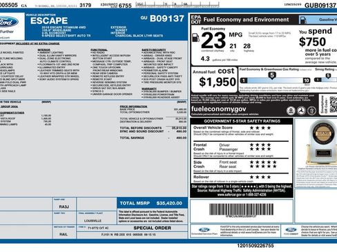 Used 2016 Ford Escape Titanium AWD/4WD image 2
