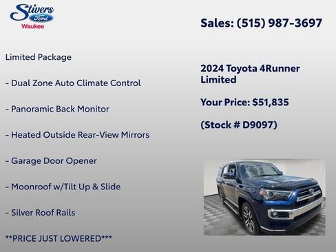 Used 2024 Toyota 4Runner Limited AWD/4WD image 8