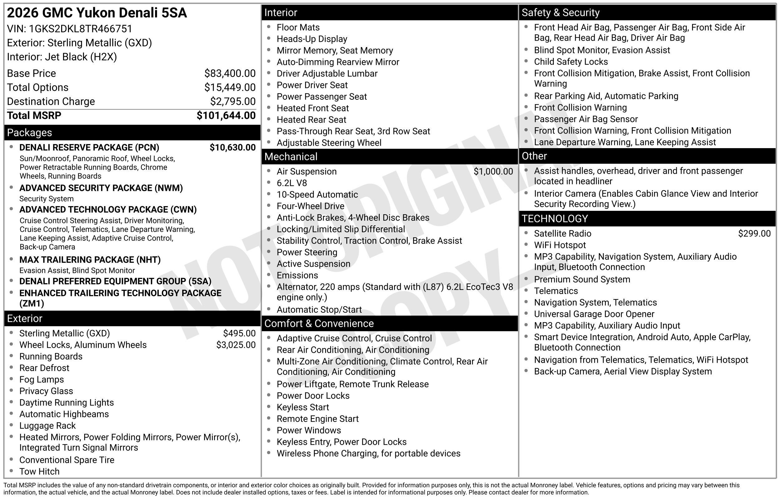 New 2026 GMC Yukon Denali w/ Denali Reserve Package AWD/4WD image 4