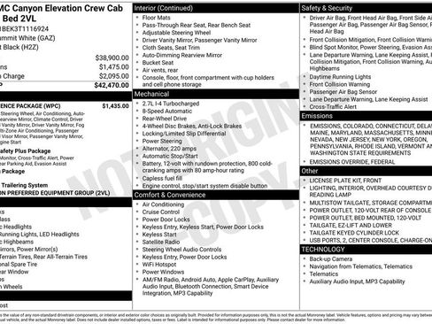 New 2026 GMC Canyon Elevation w/ Convenience Package image 2
