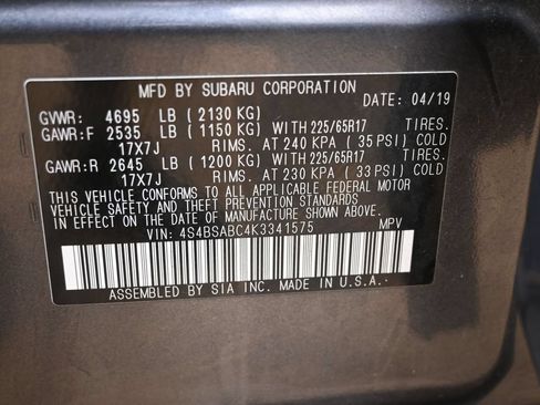 Used 2019 Subaru Outback 2.5i AWD/4WD image 37