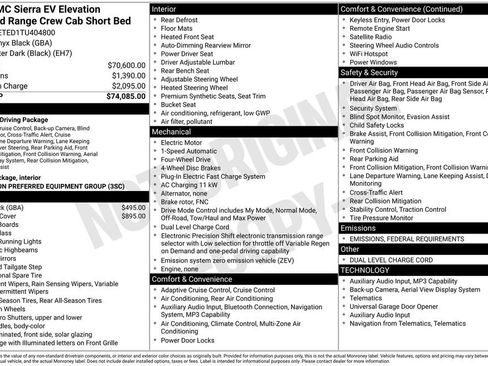 New 2026 GMC Sierra EV Elevation image 4