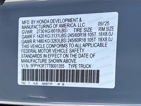 Certified 2026 Honda Ridgeline TrailSport image 38
