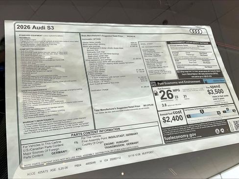 New 2026 Audi S3 Premium image 19