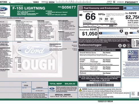 Used 2023 Ford F150 Lightning Platinum AWD/4WD image 1