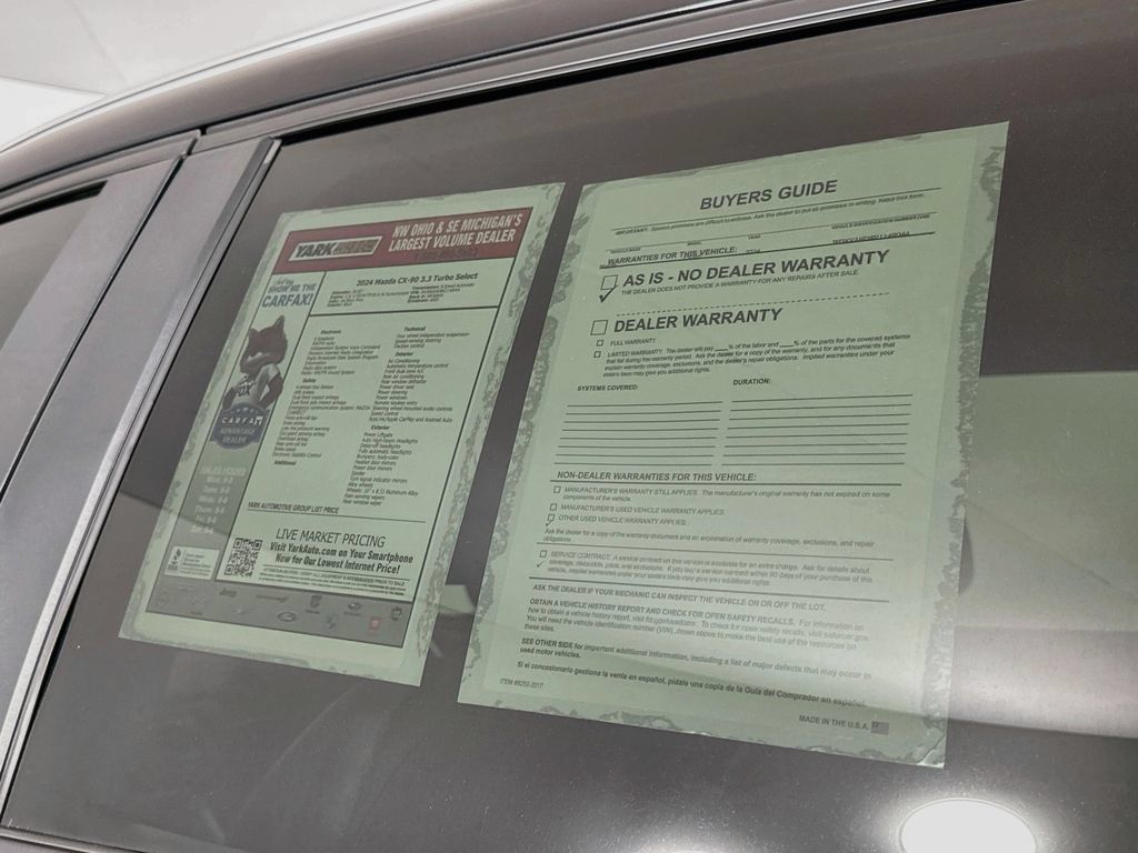 Certified 2024 MAZDA CX-90 3.3 Turbo w/ Select Package AWD/4WD image 12