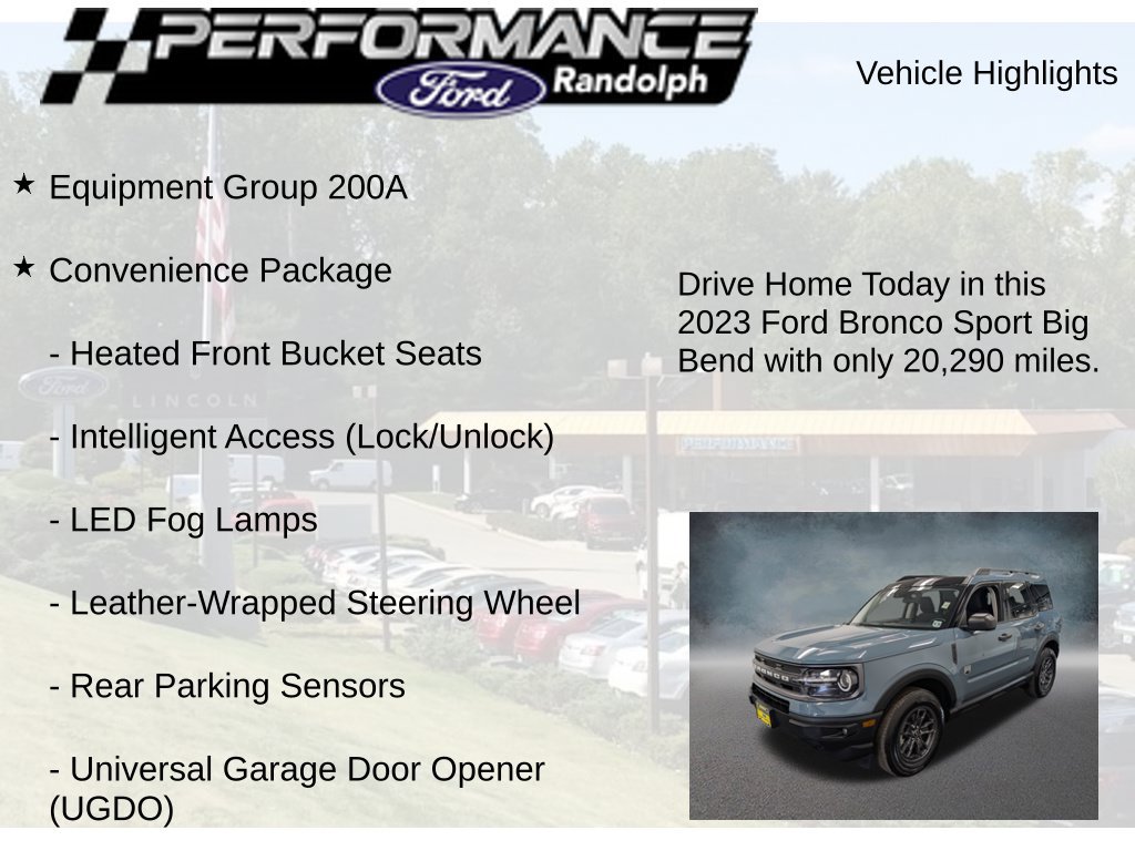 Certified 2023 Ford Bronco Sport Big Bend w/ Convenience Package AWD/4WD image 9