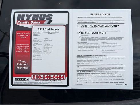 Used 2019 Ford Ranger Lariat w/ Equipment Group 501A Mid image 52