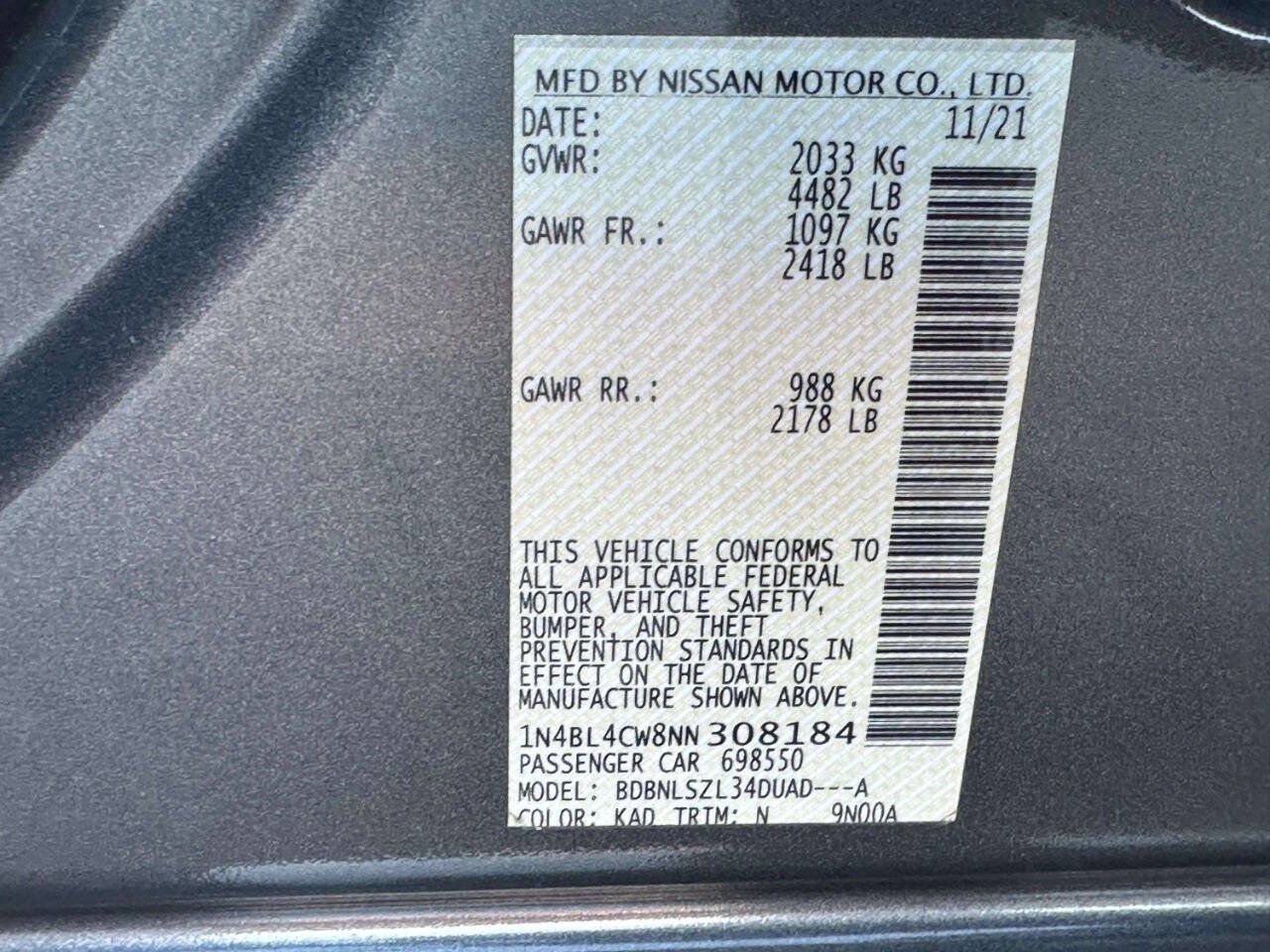 Used 2022 Nissan Altima 2.5 SR w/ Midnight Edition Package AWD/4WD image 23
