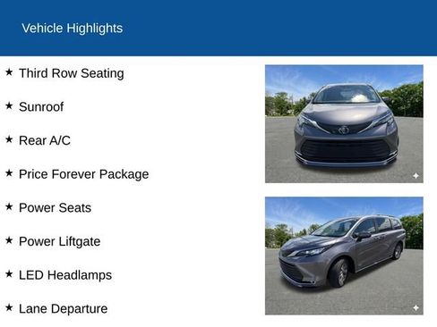 Used 2021 Toyota Sienna XLE w/ XLE Plus Package AWD/4WD image 2