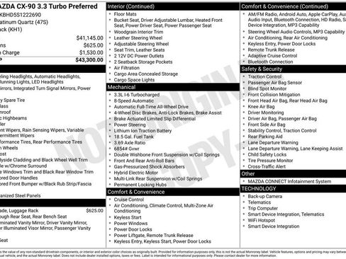 Used 2025 MAZDA CX-90 3.3 Turbo w/ Preferred Package image 15