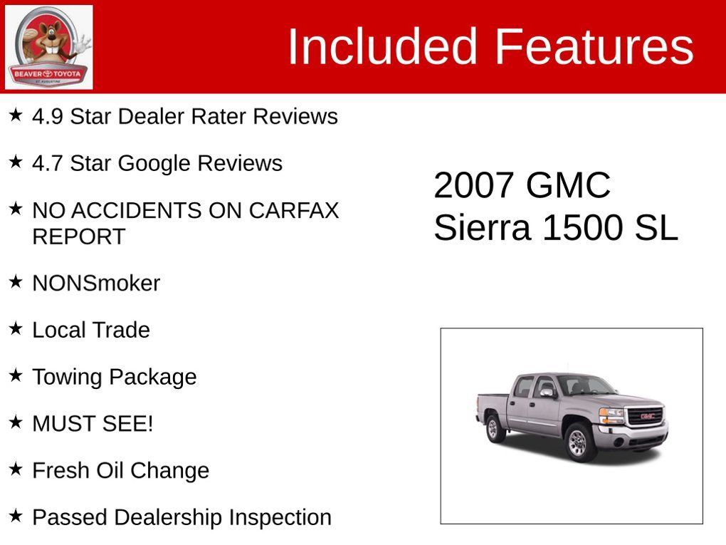 Used 2007 GMC Sierra 1500 SL w/ Chrome Exterior Package RWD image 4