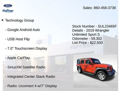 Used 2019 Jeep Wrangler Unlimited Sport S image 15