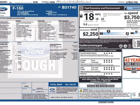 Certified 2020 Ford F150 XLT w/ Equipment Group 302A Luxury AWD/4WD image 12