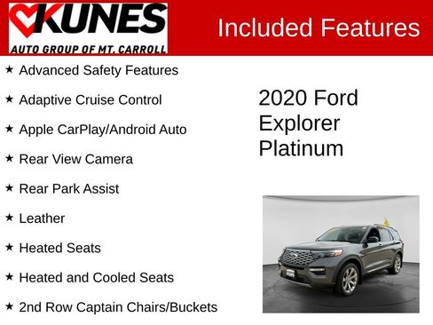 Used 2020 Ford Explorer Platinum w/ Premium Technology Package AWD/4WD image 3