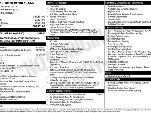 Used 2023 GMC Yukon XL Denali w/ LPO, Floor Liner Package image 66