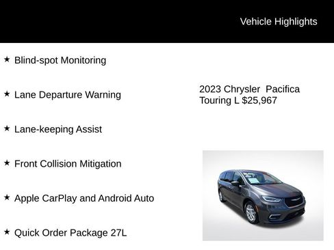 Used 2023 Chrysler Pacifica Touring-L image 4