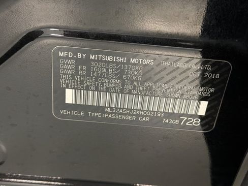 Used 2019 Mitsubishi Mirage LE FWD image 11