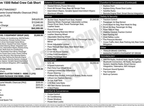 Used 2021 RAM 1500 Rebel w/ Rebel Level 2 Equipment Group AWD/4WD image 3