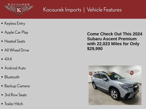 Used 2024 Subaru Ascent Premium w/ Convenience Package image 4