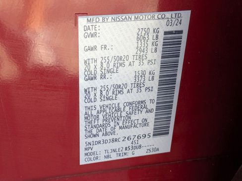 Used 2024 Nissan Pathfinder Platinum w/ Cargo Package image 35