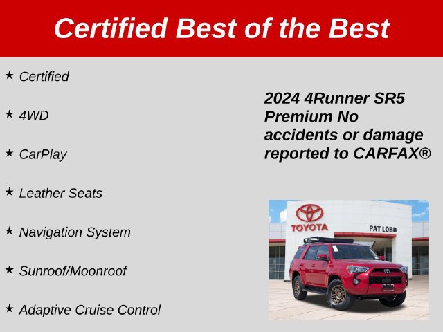 Certified 2024 Toyota 4Runner SR5 Premium w/ Moonroof Package AWD/4WD image 39