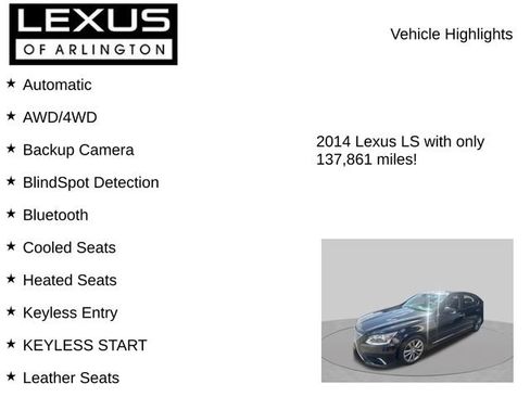 Used 2014 Lexus LS 460 AWD w/ Comfort Package image 7