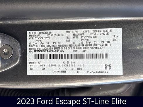 Used 2023 Ford Escape ST-Line Elite w/ Premium Technology Package image 29