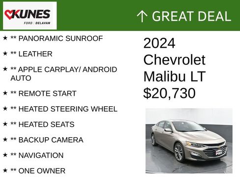 Used 2024 Chevrolet Malibu LT image 2