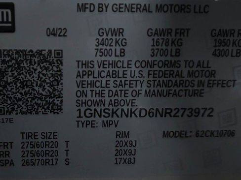 Used 2022 Chevrolet Tahoe LT w/ Luxury Package AWD/4WD image 45