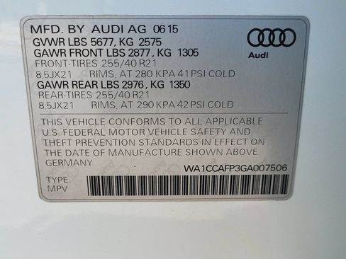 Used 2016 Audi SQ5 Premium Plus w/ Technology Package AWD/4WD image 35