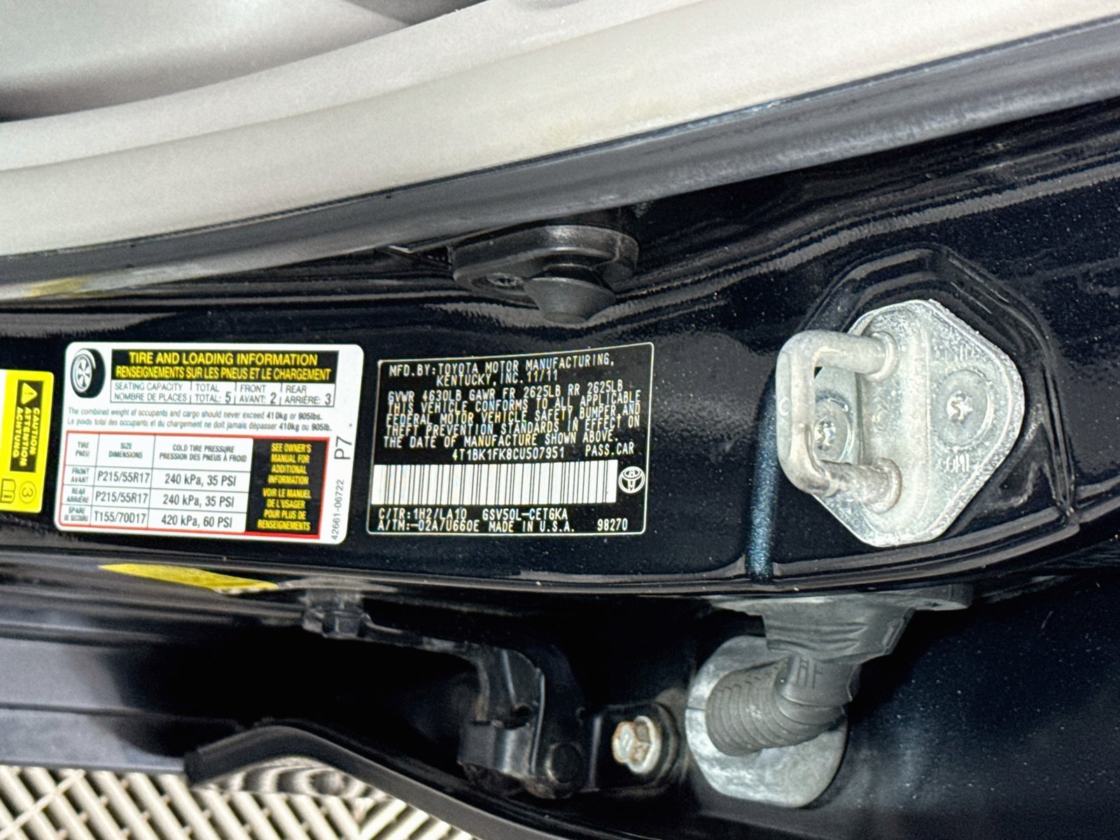Used 2012 Toyota Camry XLE FWD image 24