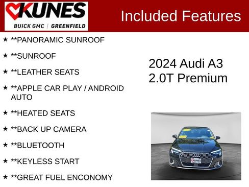 Used 2024 Audi A3 2.0T Premium FWD image 2