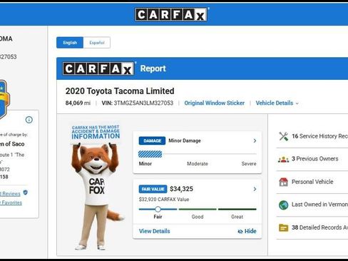 Used 2020 Toyota Tacoma Limited AWD/4WD image 12