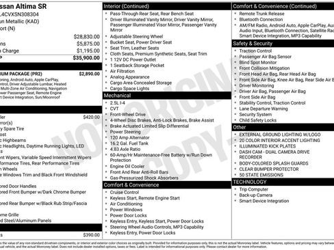 Certified 2025 Nissan Altima 2.5 SR w/ SR Premium Package image 33