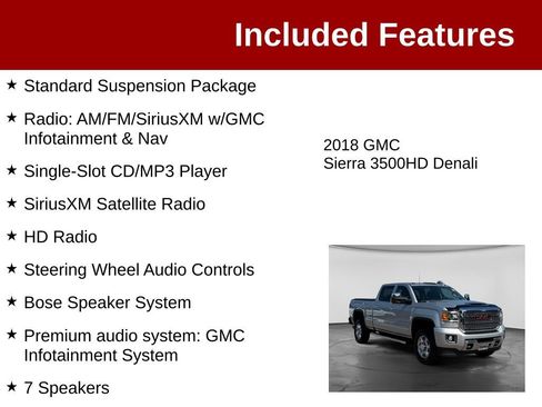 Used 2018 GMC Sierra 3500 Denali w/ Duramax Plus Package AWD/4WD image 4