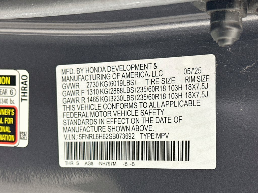 Certified 2025 Honda Odyssey EX-L image 32