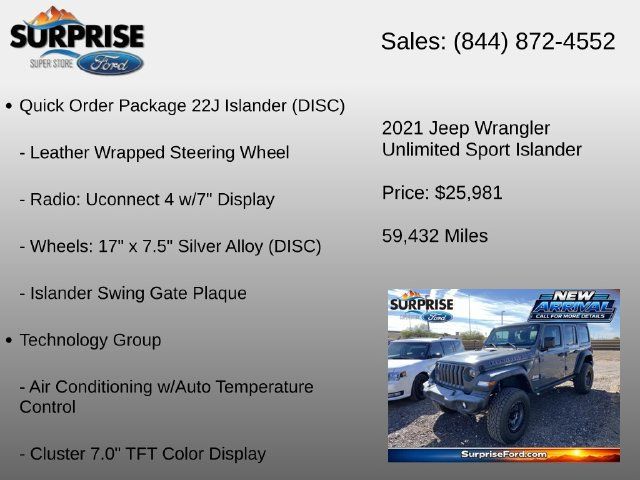Used 2021 Jeep Wrangler Unlimited Sport AWD/4WD image 16