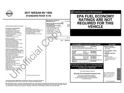 Used 2017 Nissan NV 1500 S w/ Power Basic Package