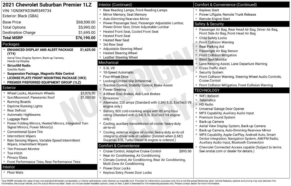 Used 2021 Chevrolet Suburban Premier AWD/4WD image 31