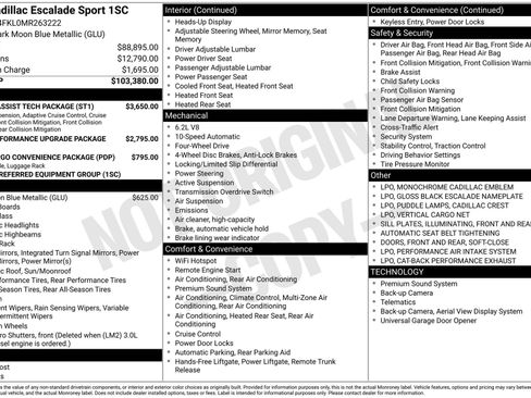 Used 2021 Cadillac Escalade Sport w/ Driver Assist Tech Package image 13