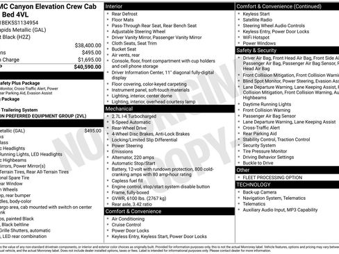 Used 2025 GMC Canyon Elevation RWD image 39