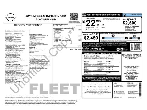 Used 2024 Nissan Pathfinder Platinum w/ Cargo Package AWD/4WD image 10
