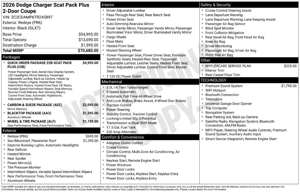 New 2026 Dodge Charger Scat Pack AWD/4WD image 18